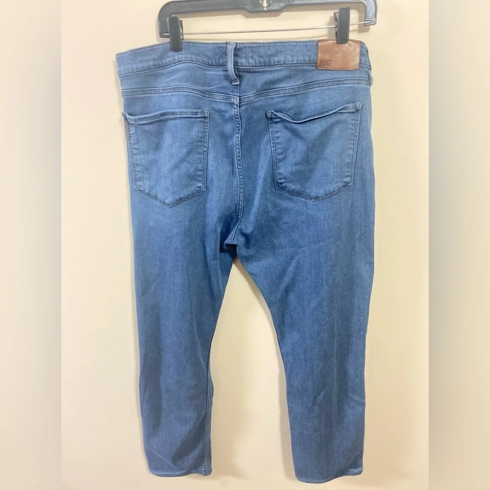 Paige Men’s Federal Tapered Jeans in Burnett Size 36 Light Wash Slim Straight - Picture 6 of 16